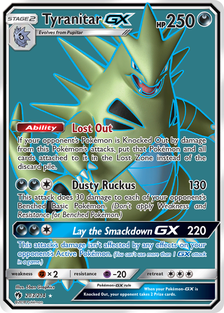 Tyranitar GX (203/214) [Sun & Moon: Lost Thunder] | Galaxy Games LLC