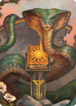 Guardian Naga Art Card (Gold-Stamped Signature) [Commander Legends: Battle for Baldur's Gate Art Series] | Galaxy Games LLC