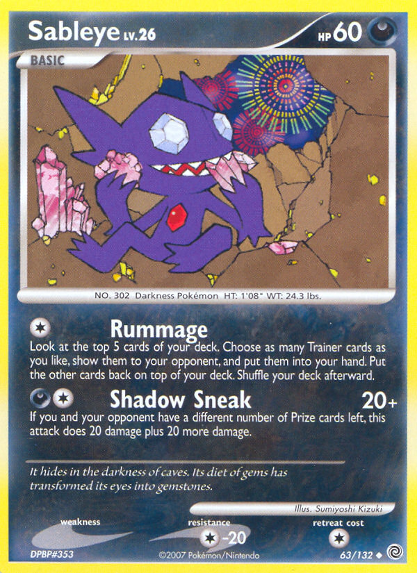 Sableye (63/132) [Diamond & Pearl: Secret Wonders] | Galaxy Games LLC