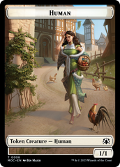 Zombie Knight // Human (6) Double-Sided Token [March of the Machine Commander Tokens] | Galaxy Games LLC