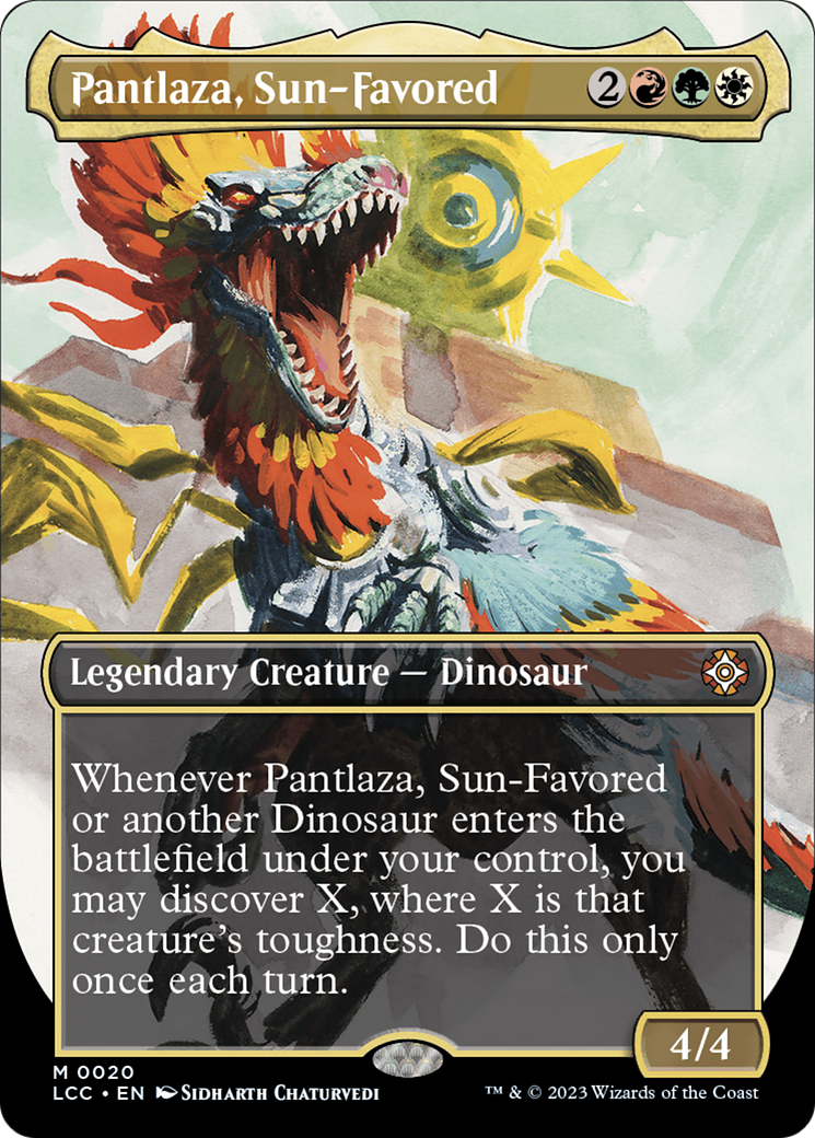 Pantlaza, Sun-Favored (Borderless) [The Lost Caverns of Ixalan Commander] | Galaxy Games LLC