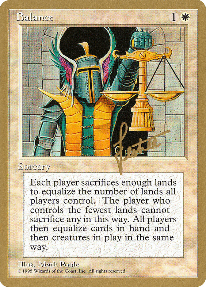 Balance (Bertrand Lestree) [Pro Tour Collector Set] | Galaxy Games LLC