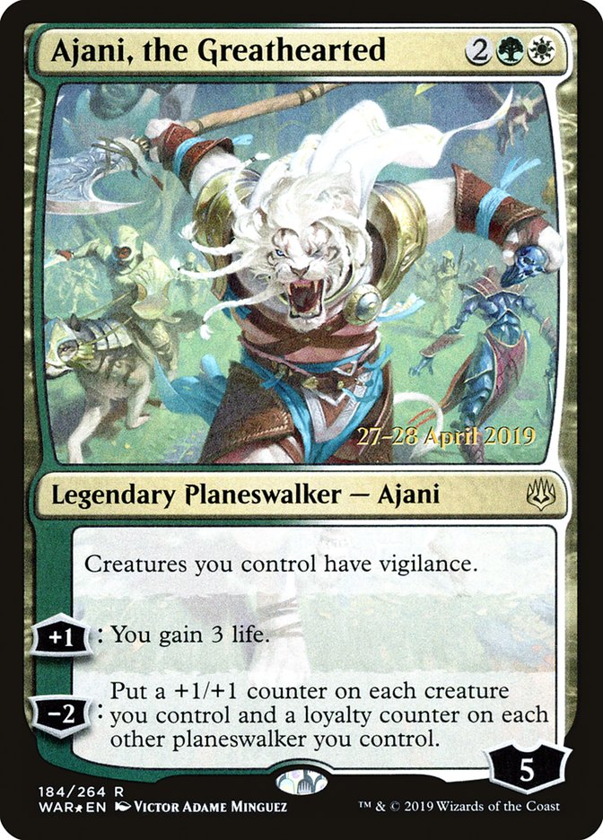 Ajani, the Greathearted [War of the Spark Prerelease Promos] | Galaxy Games LLC