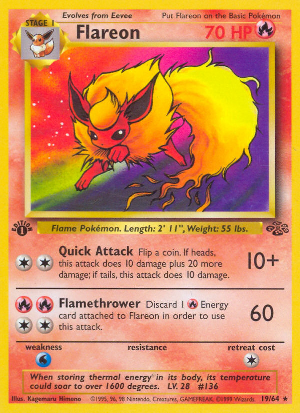 Flareon (19/64) [Jungle 1st Edition] | Galaxy Games LLC