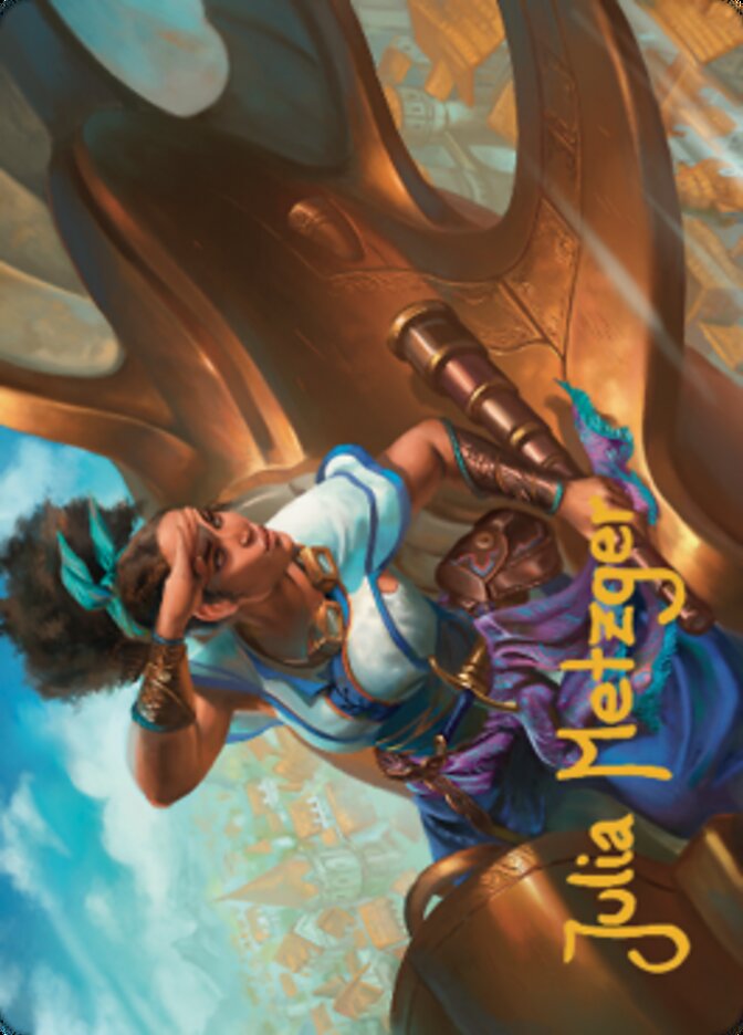Talas Lookout Art Card (Gold-Stamped Signature) [Dominaria United Art Series] | Galaxy Games LLC