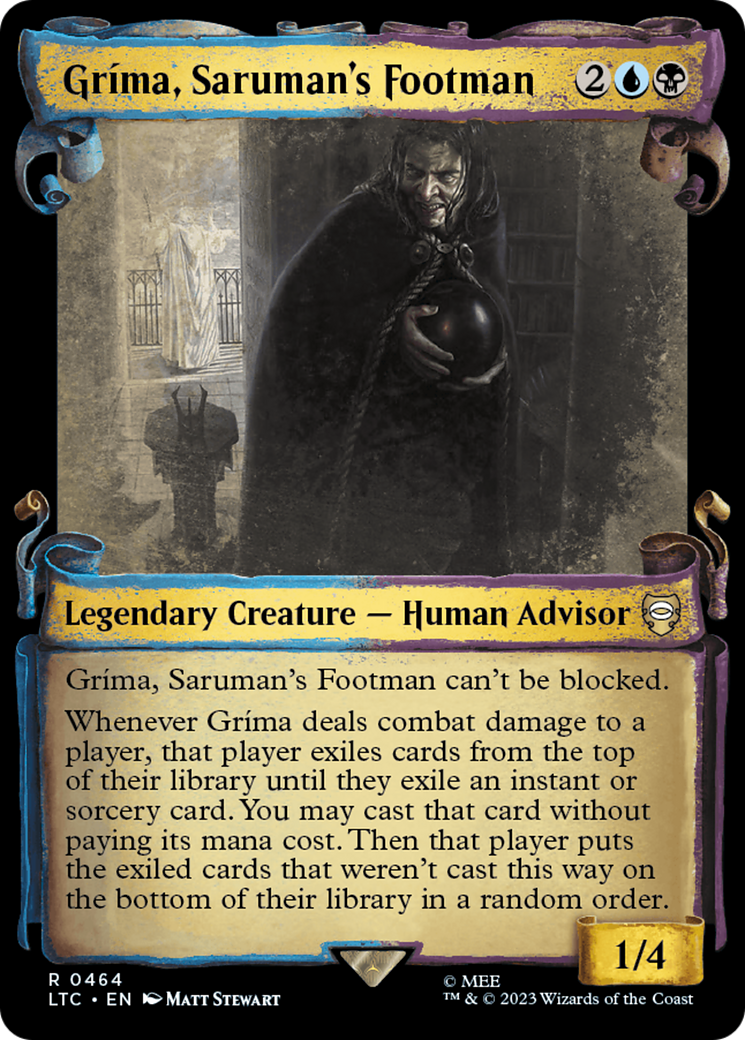 Grima, Saruman's Footman [The Lord of the Rings: Tales of Middle-Earth Commander Showcase Scrolls] | Galaxy Games LLC