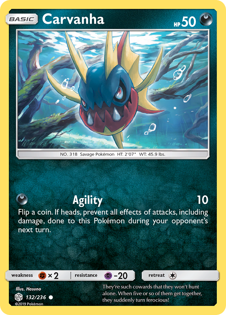 Carvanha (132/236) [Sun & Moon: Cosmic Eclipse] | Galaxy Games LLC