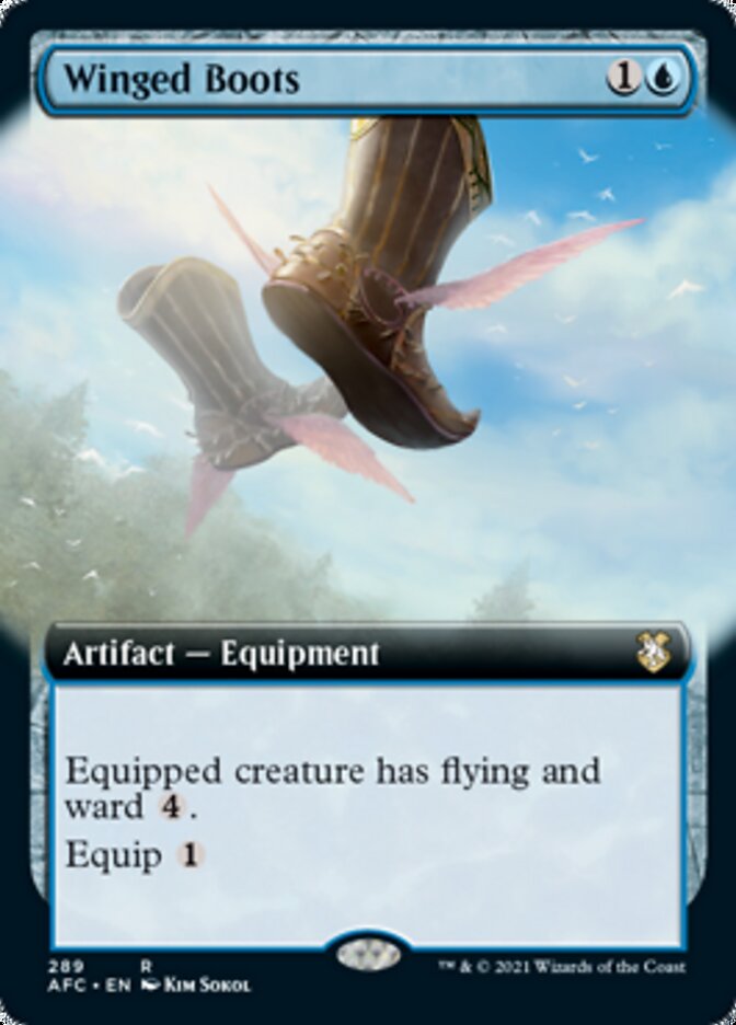 Winged Boots (Extended Art) [Dungeons & Dragons: Adventures in the Forgotten Realms Commander] | Galaxy Games LLC