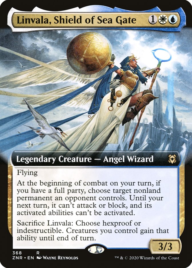 Linvala, Shield of Sea Gate (Extended Art) [Zendikar Rising] | Galaxy Games LLC