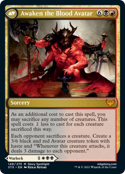 Extus, Oriq Overlord // Awaken the Blood Avatar [Strixhaven: School of Mages Prerelease Promos] | Galaxy Games LLC