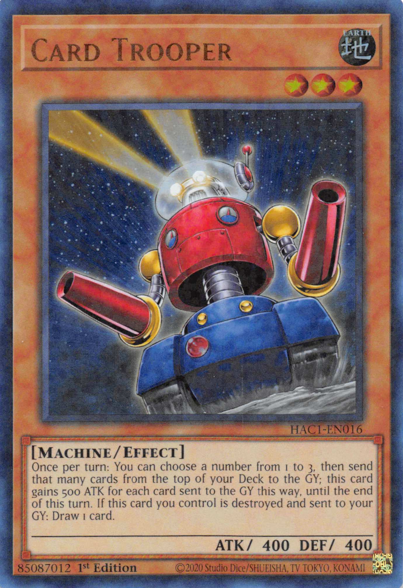 Card Trooper (Duel Terminal) [HAC1-EN016] Parallel Rare | Galaxy Games LLC