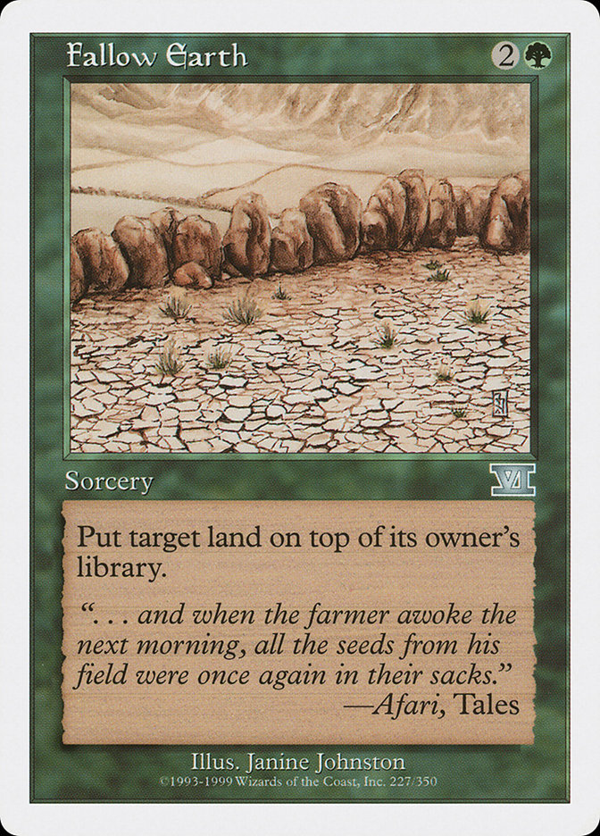 Fallow Earth [Classic Sixth Edition] | Galaxy Games LLC