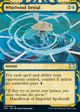 Whirlwind Denial (Foil Etched) [Strixhaven: School of Mages Mystical Archive] | Galaxy Games LLC