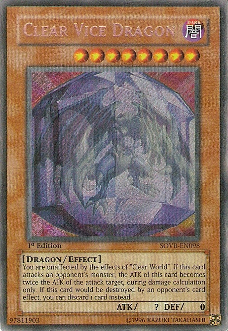 Clear Vice Dragon [SOVR-EN098] Secret Rare | Galaxy Games LLC