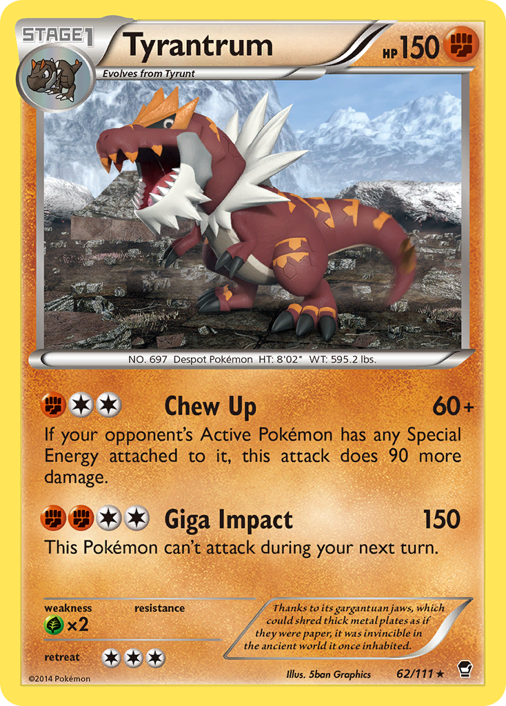 Tyrantrum (62/111) [XY: Furious Fists] | Galaxy Games LLC