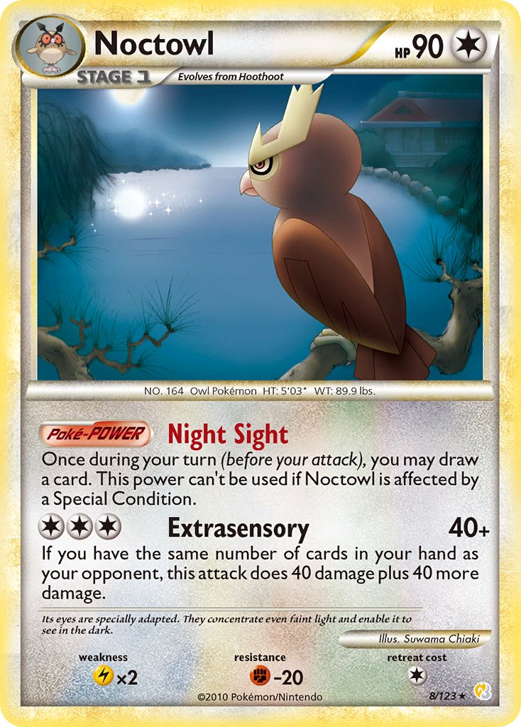 Noctowl (8/123) (Theme Deck Exclusive) [HeartGold & SoulSilver: Base Set] | Galaxy Games LLC