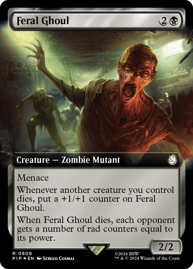 Feral Ghoul (Extended Art) (Surge Foil) [Fallout] | Galaxy Games LLC