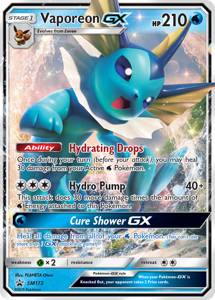 Vaporeon GX (SM172) [Sun & Moon: Black Star Promos] | Galaxy Games LLC