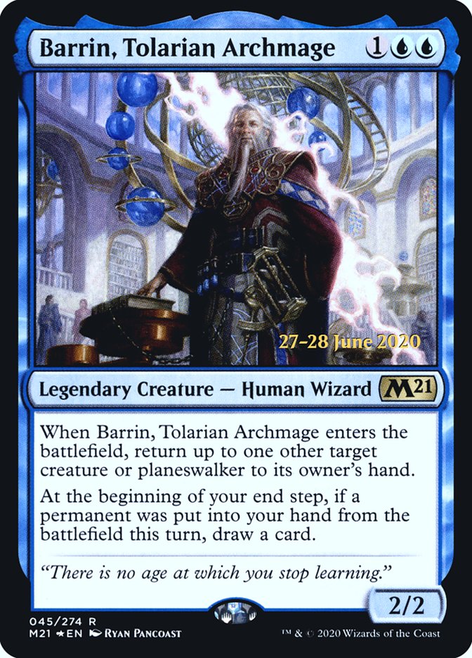 Barrin, Tolarian Archmage [Core Set 2021 Prerelease Promos] | Galaxy Games LLC