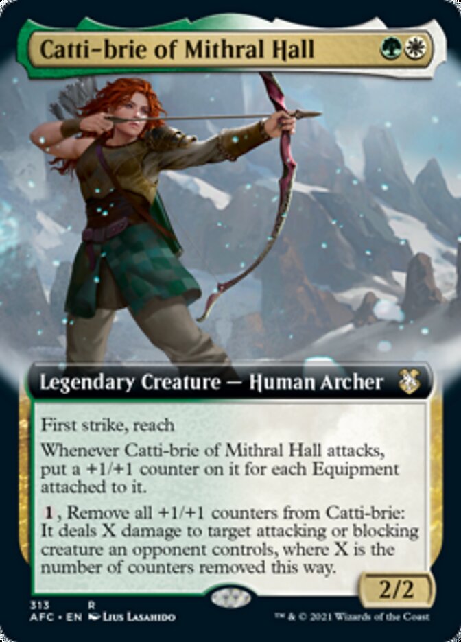 Catti-brie of Mithral Hall (Extended Art) [Dungeons & Dragons: Adventures in the Forgotten Realms Commander] | Galaxy Games LLC