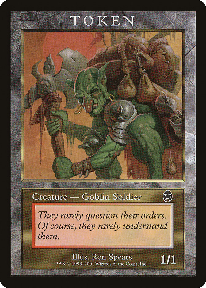 Goblin Soldier Token [Magic Player Rewards 2001] | Galaxy Games LLC