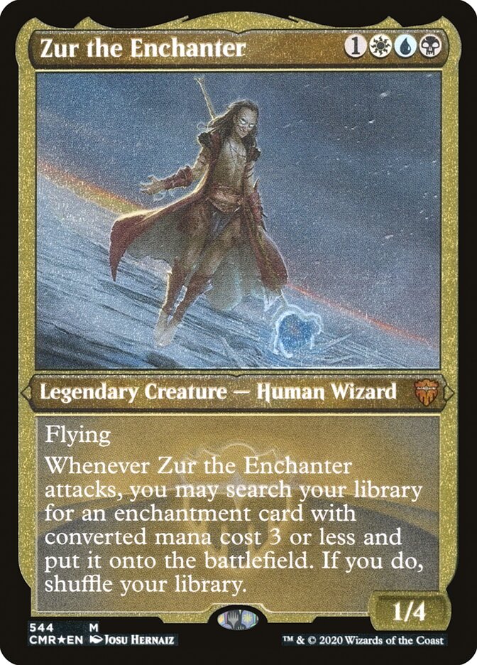 Zur the Enchanter (Etched) [Commander Legends] | Galaxy Games LLC