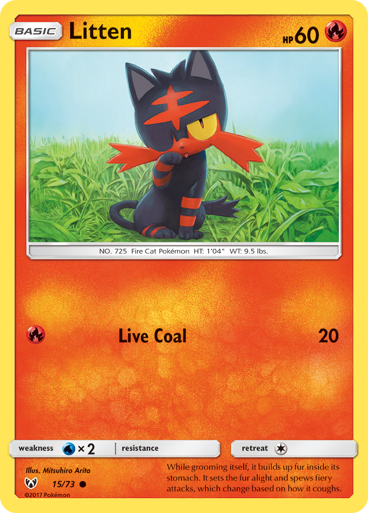 Litten (15/73) [Sun & Moon: Shining Legends] | Galaxy Games LLC