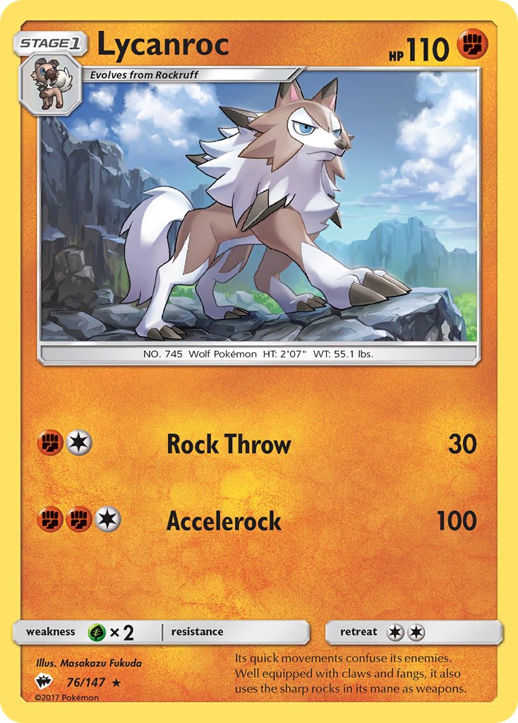 Lycanroc (76/147) (Theme Deck Exclusive) [Sun & Moon: Burning Shadows] | Galaxy Games LLC