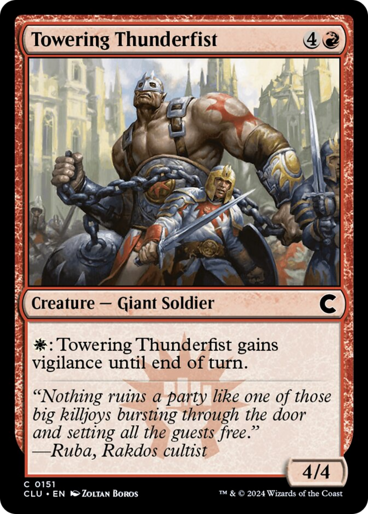 Towering Thunderfist [Ravnica: Clue Edition] | Galaxy Games LLC