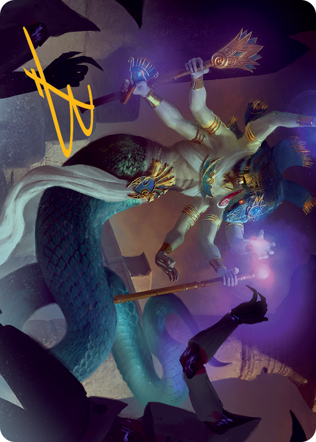 Imoti, Celebrant of Bounty Art Card (Gold-Stamped Signature) [March of the Machine Art Series] | Galaxy Games LLC