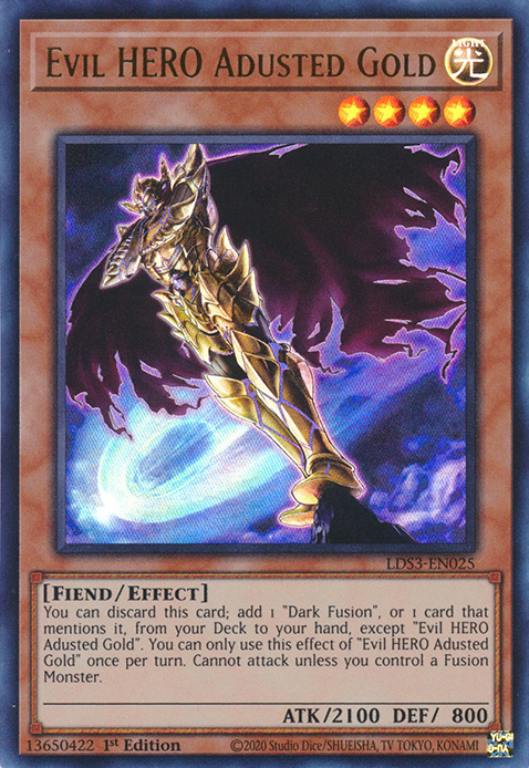 Evil HERO Adusted Gold [LDS3-EN025] Ultra Rare | Galaxy Games LLC