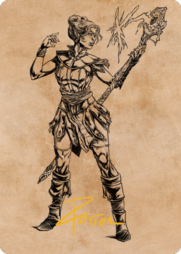 Neera, Wild Mage Art Card (Gold-Stamped Signature) [Commander Legends: Battle for Baldur's Gate Art Series] | Galaxy Games LLC