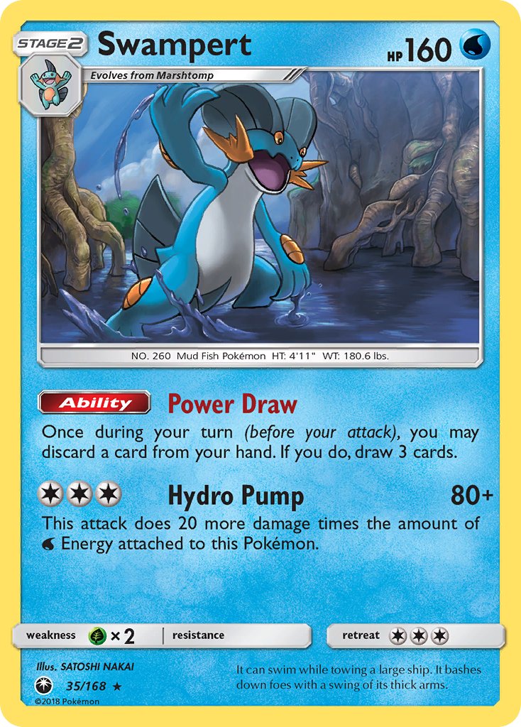 Swampert (35/168) (Theme Deck Exclusive) [Sun & Moon: Celestial Storm] | Galaxy Games LLC