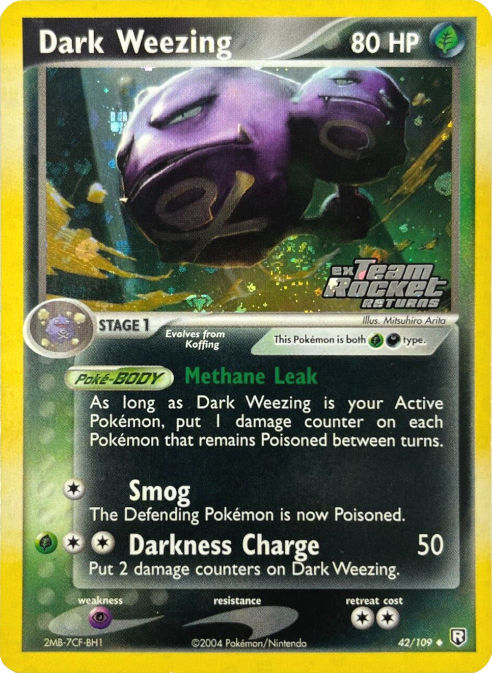 Dark Weezing (42/109) (Stamped) [EX: Team Rocket Returns] | Galaxy Games LLC