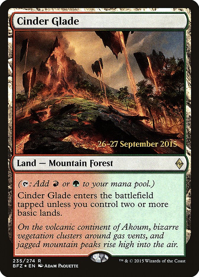 Cinder Glade [Battle for Zendikar Prerelease Promos] | Galaxy Games LLC