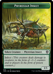 Phyrexian Mite // Phyrexian Insect Double-Sided Token [Phyrexia: All Will Be One Commander Tokens] | Galaxy Games LLC