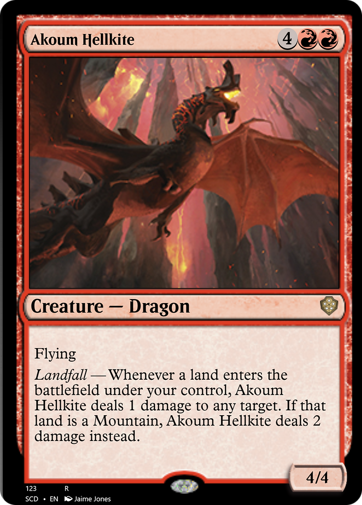 Akoum Hellkite [Starter Commander Decks] | Galaxy Games LLC