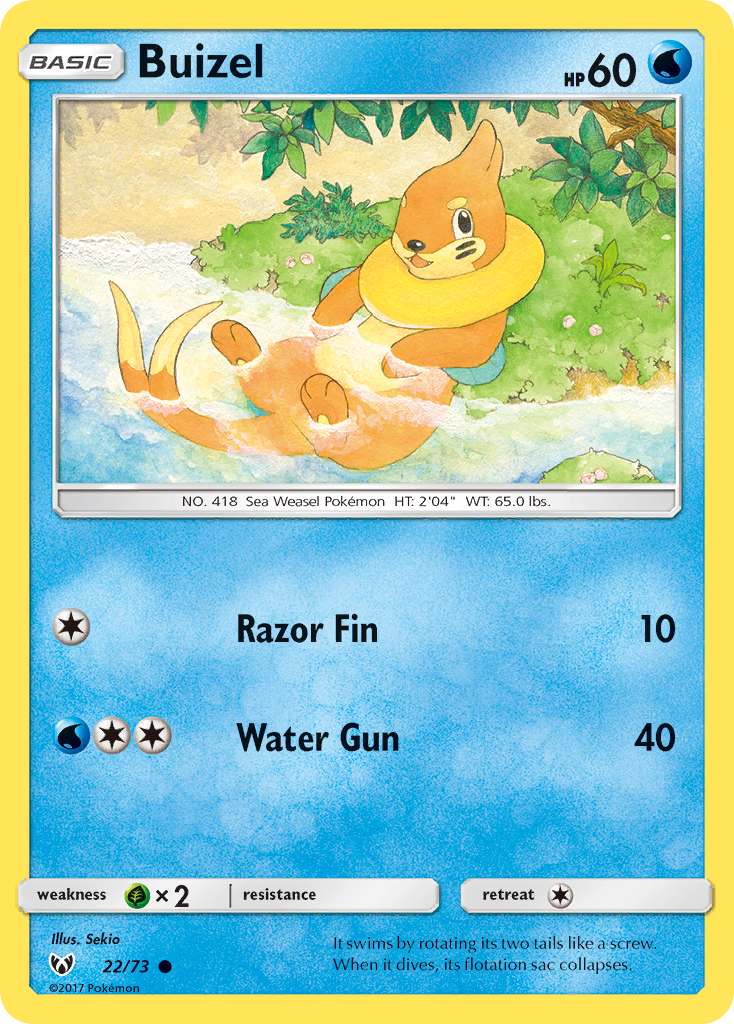 Buizel (22/73) [Sun & Moon: Shining Legends] | Galaxy Games LLC