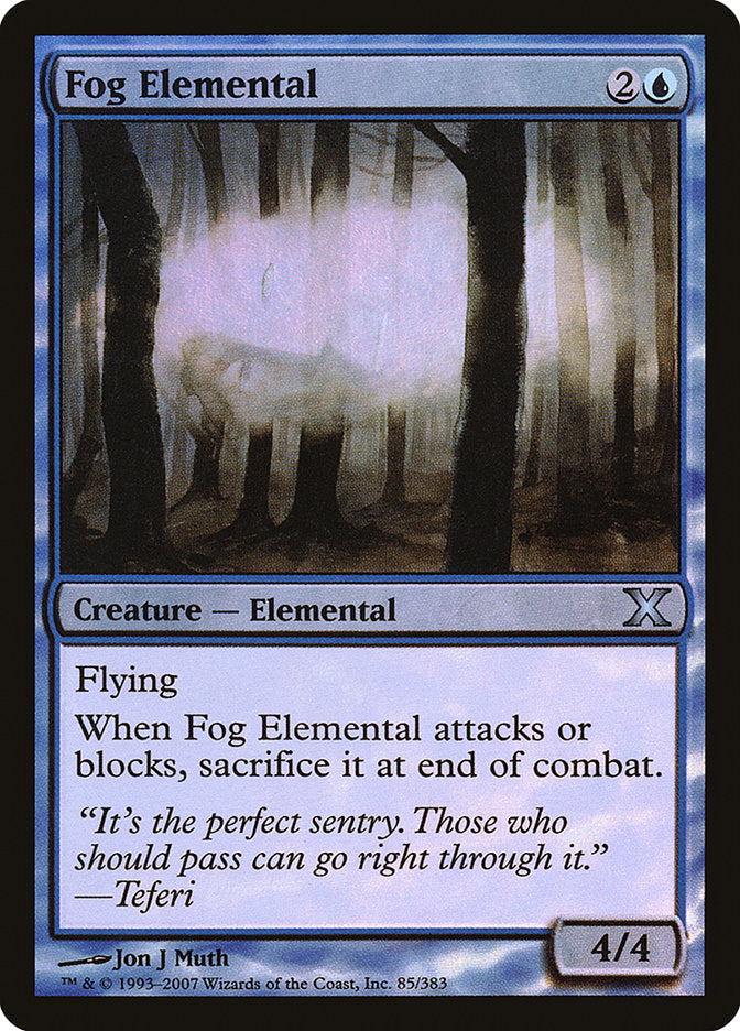 Fog Elemental (Premium Foil) [Tenth Edition] | Galaxy Games LLC