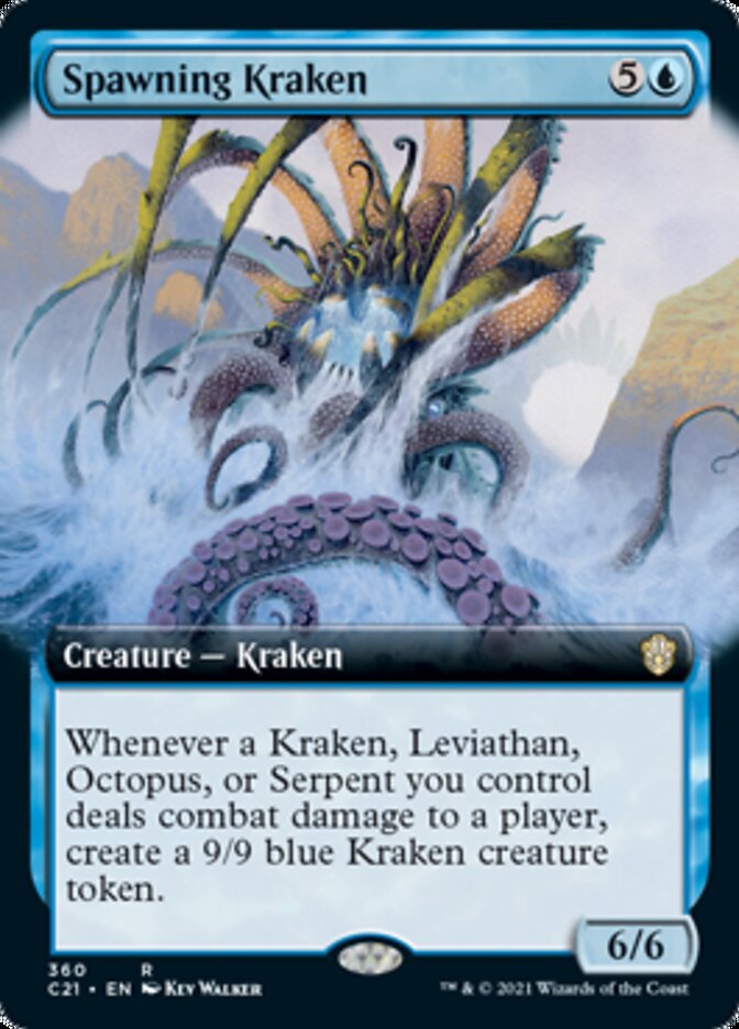 Spawning Kraken (Extended Art) [Commander 2021] | Galaxy Games LLC