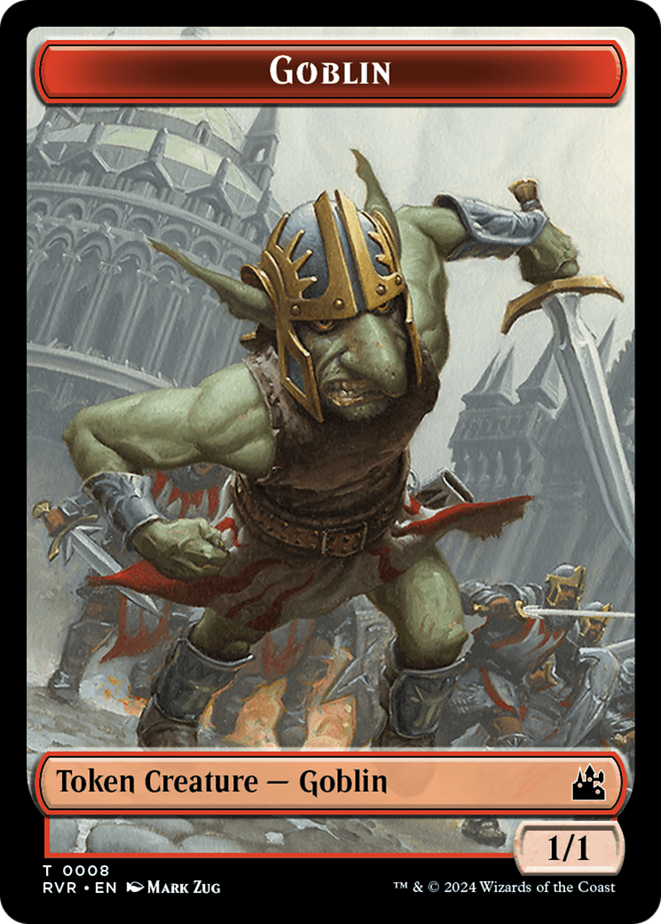 Goblin (0008) // Wurm Double-Sided Token [Ravnica Remastered Tokens] | Galaxy Games LLC