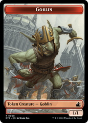 Goblin (0008) // Beast Double-Sided Token [Ravnica Remastered Tokens] | Galaxy Games LLC