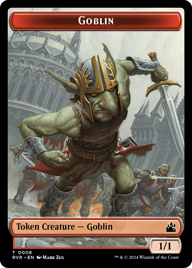 Goblin (0008) // Dragon Double-Sided Token [Ravnica Remastered Tokens] | Galaxy Games LLC