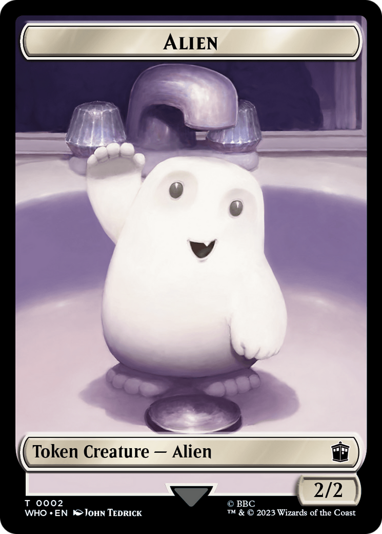 Alien // Food (0025) Double-Sided Token [Doctor Who Tokens] | Galaxy Games LLC