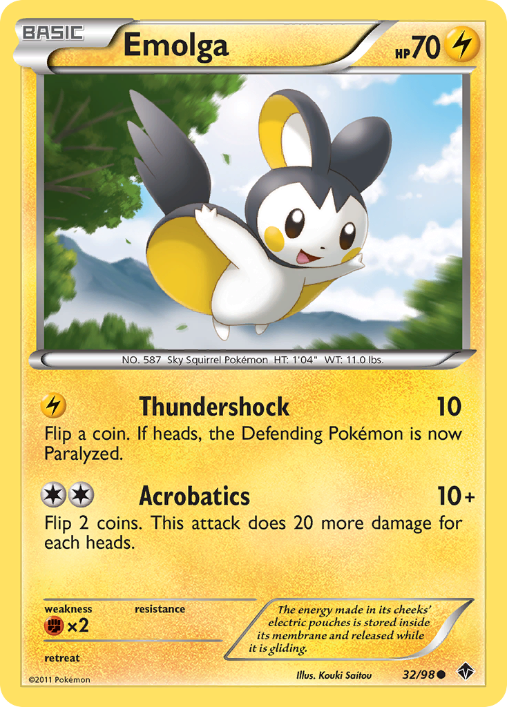 Emolga (32/98) [Black & White: Emerging Powers] | Galaxy Games LLC