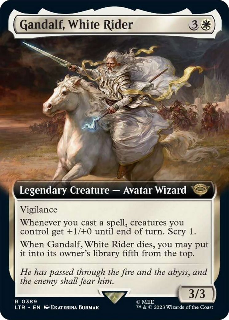 Gandalf, White Rider (Extended Art) [The Lord of the Rings: Tales of Middle-Earth] | Galaxy Games LLC
