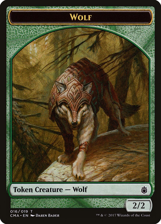 Wolf Token (016/019) [Commander Anthology Tokens] | Galaxy Games LLC