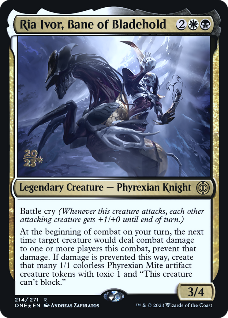 Ria Ivor, Bane of Bladehold [Phyrexia: All Will Be One Prerelease Promos] | Galaxy Games LLC