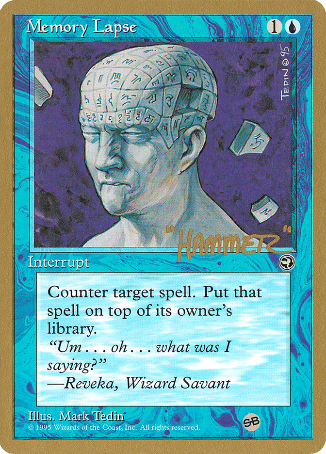 Memory Lapse (Runes) (Shawn "Hammer" Regnier) (SB) [Pro Tour Collector Set] | Galaxy Games LLC