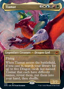 Tiamat (Borderless Alternate Art) [Dungeons & Dragons: Adventures in the Forgotten Realms] | Galaxy Games LLC